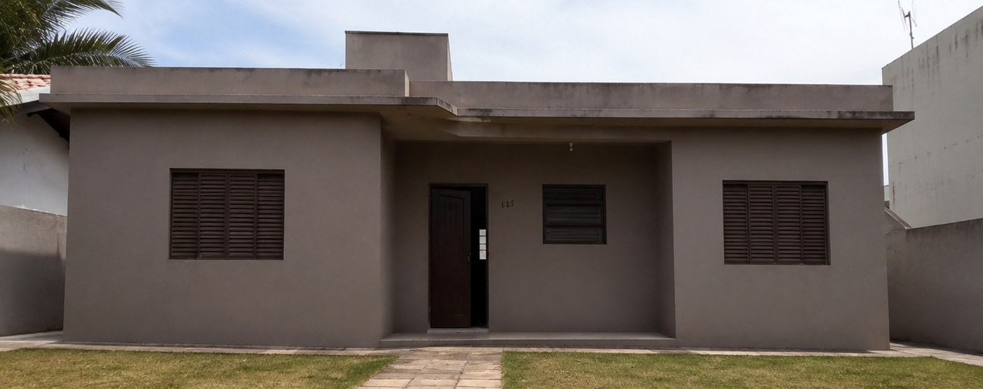 Antes: janela antiga enferrujada